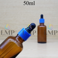 Chai tinh dầu nắp bóp khoen nhựa trơn 50ml