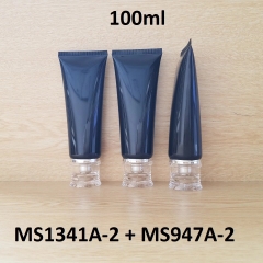 Tuýp tròn đen bóng nắp bạc 100ml