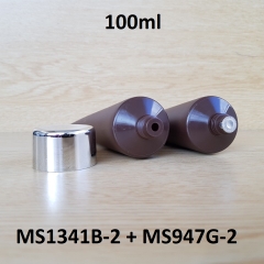 Tuýp tròn nâu nhám nắp bạc 100ml