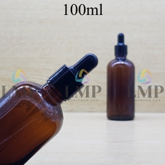 Chai tinh dầu nắp bóp khoen nhựa trơn 100ml
