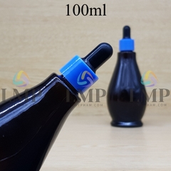 Chai đèn dầu nắp bóp khoen nhựa trơn 100ml