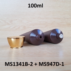 Tuýp tròn nâu nhám nắp vàng 100ml