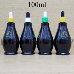 Chai đèn dầu nắp bóp khoen nhựa sọc 100ml