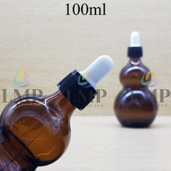 Chai hồ lô nắp bóp khoen nhựa sọc 100ml