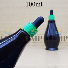 Chai đèn dầu nắp bóp khoen nhựa sọc 100ml