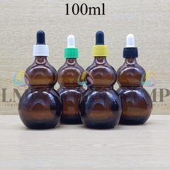 Chai hồ lô nắp bóp khoen nhựa sọc 100ml