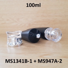 Tuýp tròn đen nhám nắp bạc 100ml