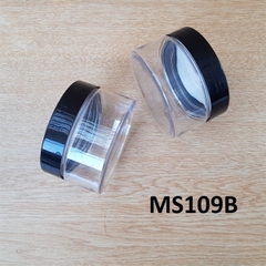 Hũ nhựa trong nắp đen 100g