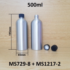 Chai nhôm nắp child resistant 500ml