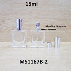 Chai TT trong 15ml - nắp đóng máy