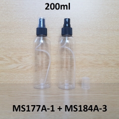 Chai trong vai tròn phun sương sọc đen 200ml
