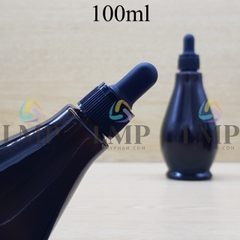 Chai đèn dầu nắp bóp khoen nhựa sọc 100ml