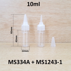Chai vai ngang nắp nhọn 10ml