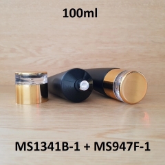 Tuýp tròn đen nhám nắp vàng 100ml