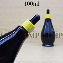 Chai đèn dầu nắp bóp khoen nhựa sọc 100ml