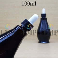 Chai đèn dầu nắp bóp khoen nhựa sọc 100ml