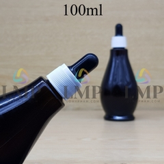 Chai đèn dầu nắp bóp khoen nhựa sọc 100ml