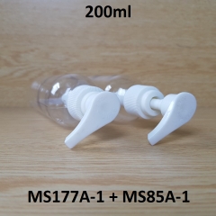 Chai trong vai tròn vòi van sọc trắng 200ml