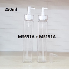 Chai TALL trong vòi voi viền bạc 250ml