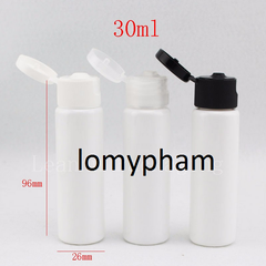 Chai trắng đục vai ngang nắp bật 30ml
