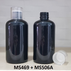 Chai đen nắp vặn 2 lớp 220ml