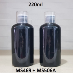 Chai đen nắp vặn 2 lớp 220ml