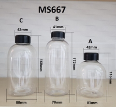 Chai detox trong nắp đen