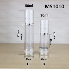 Chai hck trong nắp 2 viền + đáy phun cát 15ml