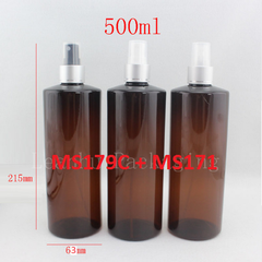 Chai nâu vai ngang phun sương xi bạc 500ml
