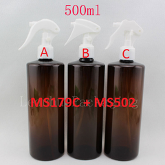 Chai nâu vai ngang đầu xịt kiếng 500ml