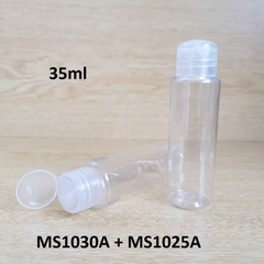 Chai trong vai ngang nắp bật 35ml