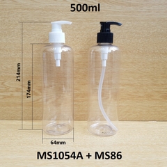 Chai PET dáng cao vai tròn vòi van 500ml