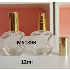 Chai táo nắp vàng KO viền 12ml