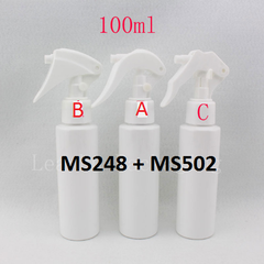 Chai trắng đục vai ngang đầu xịt kiếng 100ml