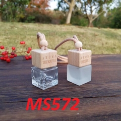 Chai treo xe vuông nắp gỗ 8ml