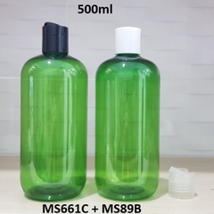Chai xanh lá nắp nhấn 500ml