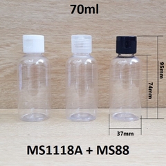 Chai trong nắp bật 70ml