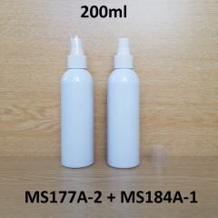 Chai trắng vai tròn phun sương sọc trắng 200ml