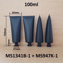 Tuýp tròn đen nhám nắp đen 100ml