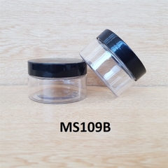 Hũ nhựa trong nắp đen 100g