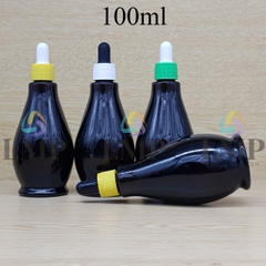 Chai đèn dầu nắp bóp khoen nhựa sọc 100ml