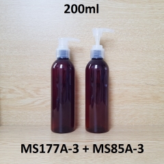 Chai nâu vai tròn vòi van sọc trong 200ml