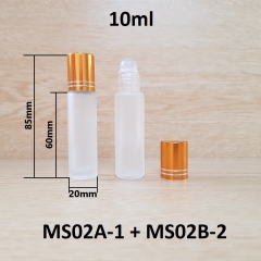 Chai TT bi lăn mờ nắp vàng 2 viền 10ml