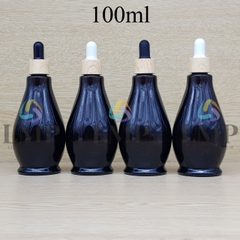 Chai đèn dầu nắp bóp khoen vân gỗ 100ml
