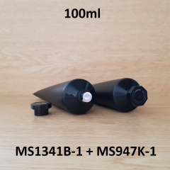 Tuýp tròn đen nhám nắp đen 100ml