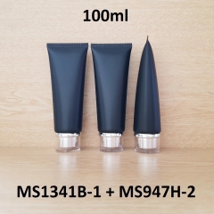 Tuýp tròn đen nhám nắp bạc 100ml