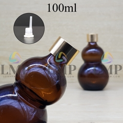 Chai hồ lô nắp xi KO viền 100ml