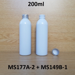 Chai trắng vai tròn nắp bạc cuốn 200ml