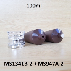 Tuýp tròn nâu nhám nắp bạc 100ml