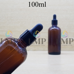 Chai tinh dầu nắp bóp khoen nhựa trơn 100ml